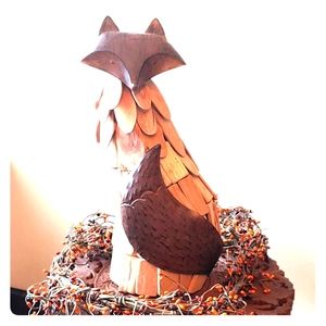 Driftwood and Metal Fox